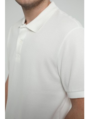 Jsco Hscstore Erkek Polo Yakalı Beyaz T-Shirt - 8424