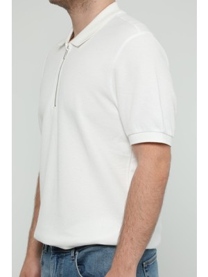 Jsco Hscstore Erkek Polo Yakalı Beyaz T-Shirt - 8428