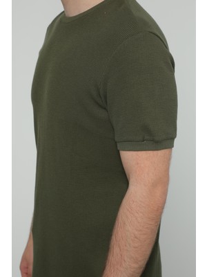 Jsco Hscstore Erkek Bisiklet Yakalı Haki T-Shirt- 8405