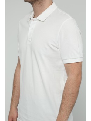 Jsco Hscstore Erkek Polo Yakalı Beyaz T-Shirt- 8420