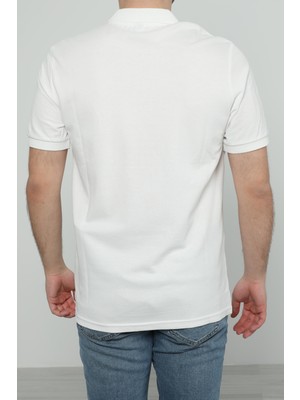 Jsco Hscstore Erkek Polo Yakalı Beyaz T-Shirt- 8420