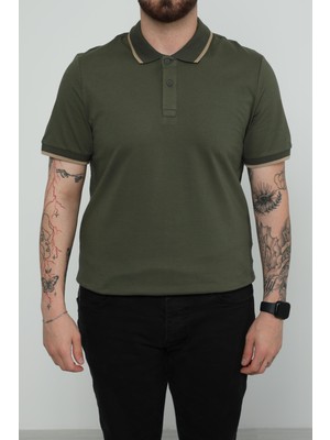 Jsco Hscstore Erkek Polo Yakalı Haki T-Shirt- 8421