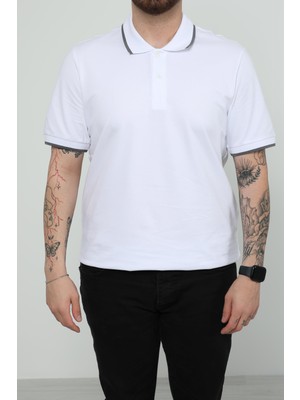 Jsco Hscstore Erkek Polo Yakalı Beyaz T-Shirt- 8421