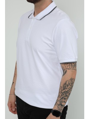 Jsco Hscstore Erkek Polo Yakalı Beyaz T-Shirt- 8421