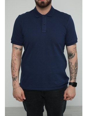 Jsco Hscstore Erkek Polo Yakalı Indigo T-Shirt- 8420