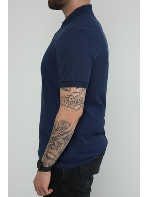 Jsco Hscstore Erkek Polo Yakalı Indigo T-Shirt- 8420