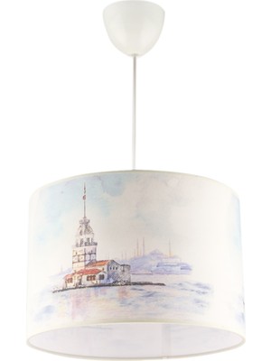 Evidea Lighting Kız Kulesi Desenli Sarkıt - Renkli - 70  cm