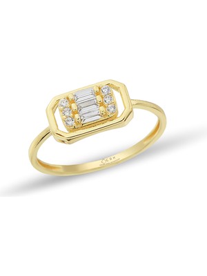 Baget Taşlı Altın Yüzük YZKKCGK030