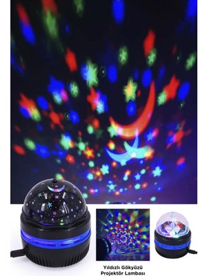 Torima Lw-36 Siyah Starry LED Lazer Projektör Gece Lambası