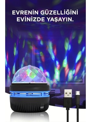 Torima Lw-36 Siyah Starry LED Lazer Projektör Gece Lambası