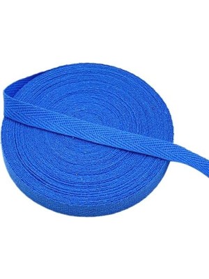 1 cm 10 Metre Mavi Dar Dokuma Balıksırtı Şerit