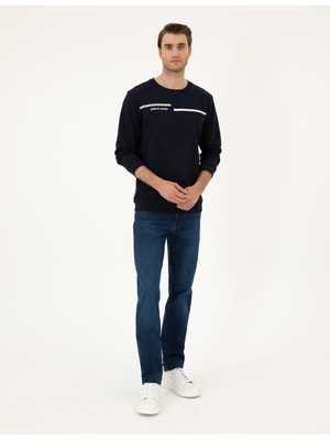 Pierre Cardin Erkek Lacivert Regular Fit Sweatshirt 50295755-VR033