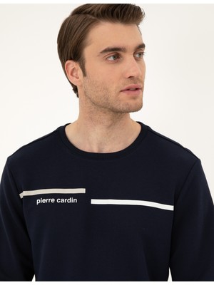 Pierre Cardin Erkek Lacivert Regular Fit Sweatshirt 50295755-VR033