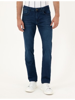 Pierre Cardin Erkek Lacivert Straight Fit Jean Pantolon 50294577-VR033