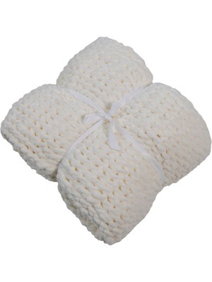 Almila Floppy Battaniye Ekru (130X170 Cm)