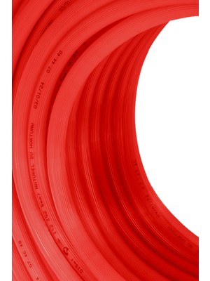 Çelik Pvc Silikonlu Naturel Su Hortumu Kırmızı Renk  1/2 (12.5 Mm) 30 Metre 3,6 kg
