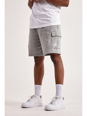 Nike Club Cargo Cepli Erkek Siyah Pamuklu Şort