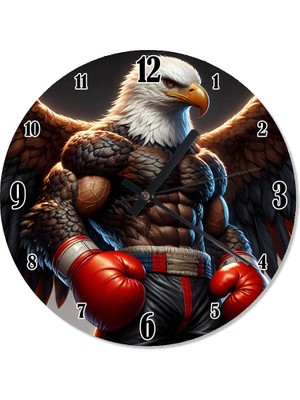 Tablomega Boksör Kartal Akarlı Duvar Saati