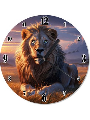 Karizma Tablo Asil Aslan Sessiz Duvar Saati
