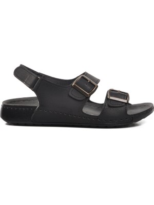 Ayakmod 80-954 Siyah Erkek Sandalet