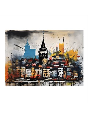 Karizma Tablo Galata Kulesi Istanbul Art Mdf Tablo 18CM x 27CM