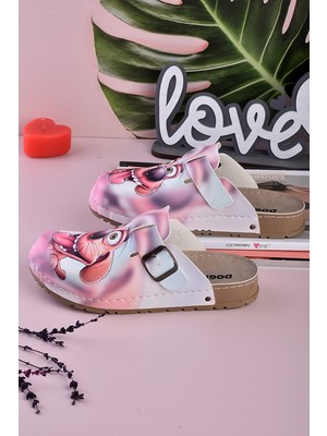 Aziz Şahin Shoes 8071 Mutlu Köpek Baskılı Konfort Sabo Terlik