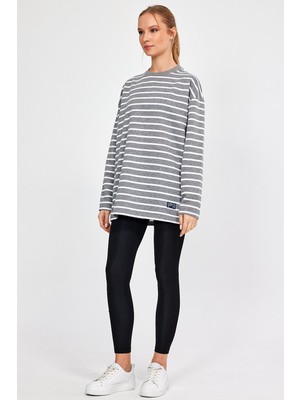 Alexander Gardi Alexandergardı Çizgili Oversize Sweatshirt (B23-00158)