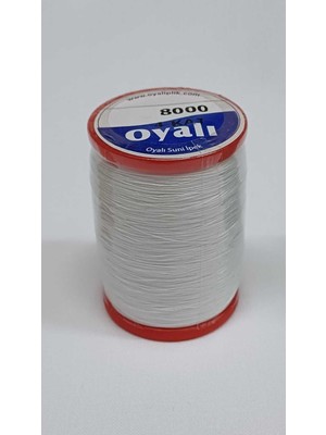 Atmaca Tuhafiye Oyalı 4 Kat Suni Ipek Renk:8000 Iğne Oyası Ipi -Nakış Ipi