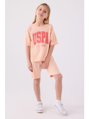 U.S. Polo Assn. U.S. Polo Assn Kız Çocuk Pembe Bermuda Takım
