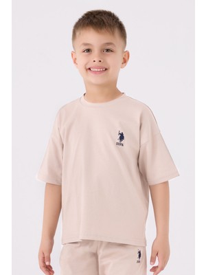 U.S. Polo Assn. U.S. Polo Assn Erkek Çocuk Krem Bermuda Takım