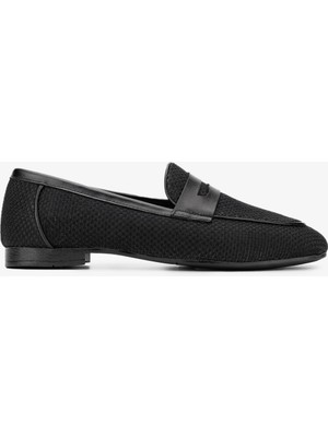 Valmenti Topy Kadın Siyah/siyah Deri & Tekstil Loafer Ayakkabı 961 1979-1 Bn Ayk Y24