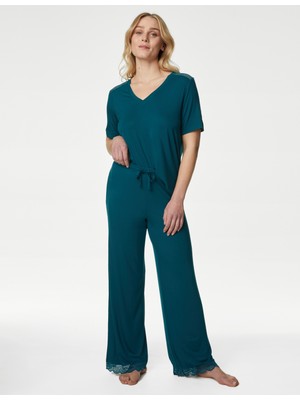 Marks & Spencer Body Soft™ Wide Leg Pijama Altı