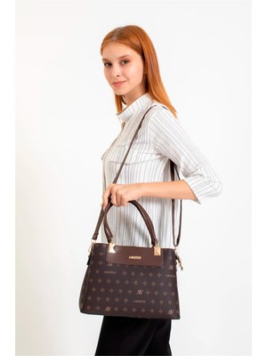 Armine 206 Kadın Omuz Çantası Kahverengi