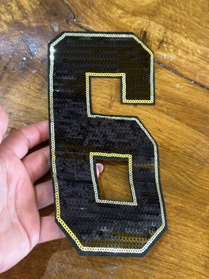 Gönülden Tasarım 22X11 cm Ütü Ile Yapışan Pul Payetli 6 Veya9 Rakamı Dikiş Giyim Aplik