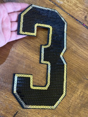 Gönülden Tasarım 22X11 cm Ütü Ile Yapışan Pul Payetli 3 Rakamı Arma Dikiş Aplike