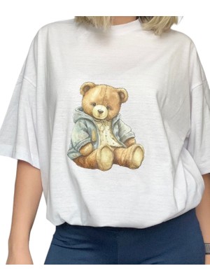 Heg Store Teddy Baskılı Oversize Unisex T-Shirt