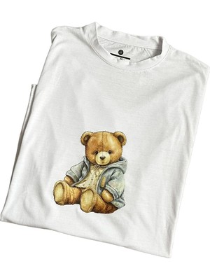 Heg Store Teddy Baskılı Oversize Unisex T-Shirt