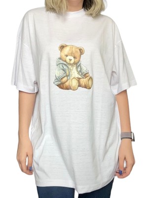 Heg Store Teddy Baskılı Oversize Unisex T-Shirt