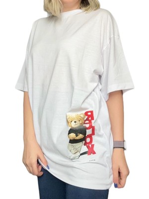 Heg Store Teddy Baskılı Oversize Unisex T-Shirt