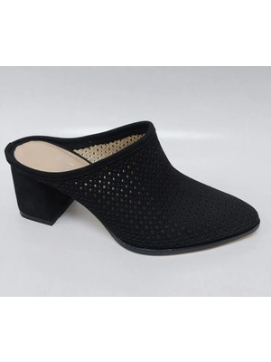 Bags Shoes Nish N338 Kadın Hakiki Deri Burnu Kapalı Topuklu Terlik