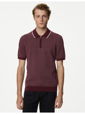 Marks & Spencer Kısa Kollu Örme Polo Yaka T-Shirt