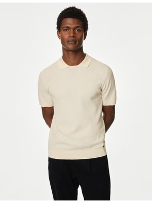 Marks & Spencer Kısa Kollu Örme Polo Yaka T-Shirt