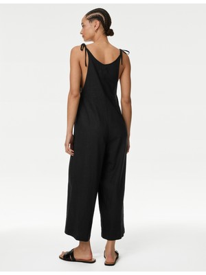 Marks & Spencer Wide Leg Crop Keten Tulum