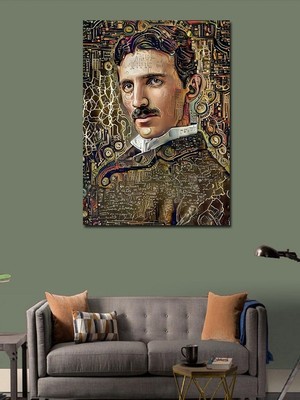 Tablomega Kanvas Tablo Nikola Tesla