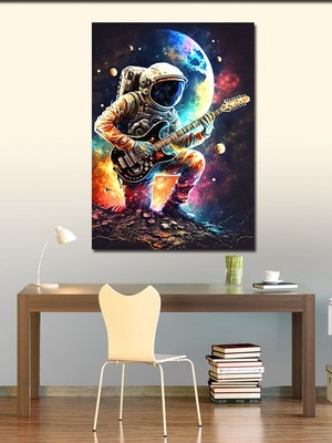 Tablomega Kanvas Tablo Uzayda Gitar Çalan Astronot