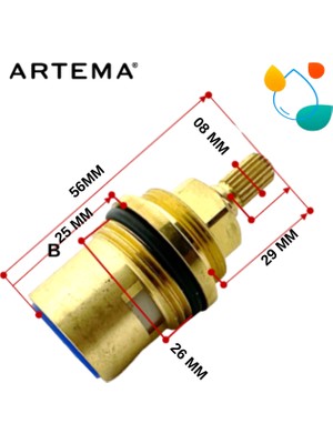 Artema A31104YP Artema:gr. Salmastra G3/4 90° Saga Kapalı