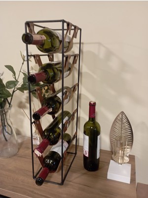 Gogka Wine Rack Drink Stand 5 Li Şaraplık Dekoratif Metal Şaraplık Standı