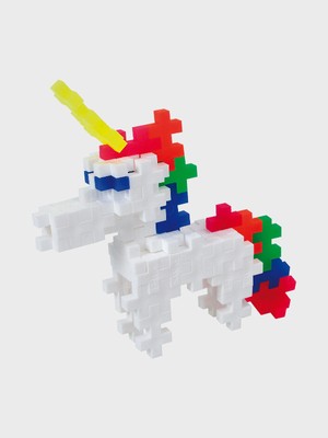 Plus - Plus Minecraft Temalı Silindir Kutuda Unicorn LEGO Yapı Oyuncağı ( 100 Parça ) 4109