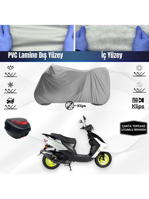 Ultra Shop Arora Ar 50-11 Ares Motosiklet Branda Top Case Çanta Uyumlu Su Geçirmez Motor Branda