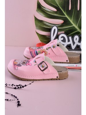 Aziz Şahin Shoes 8068 Kurdeleli Baykuş Temalı Konfort Sabo Terlik